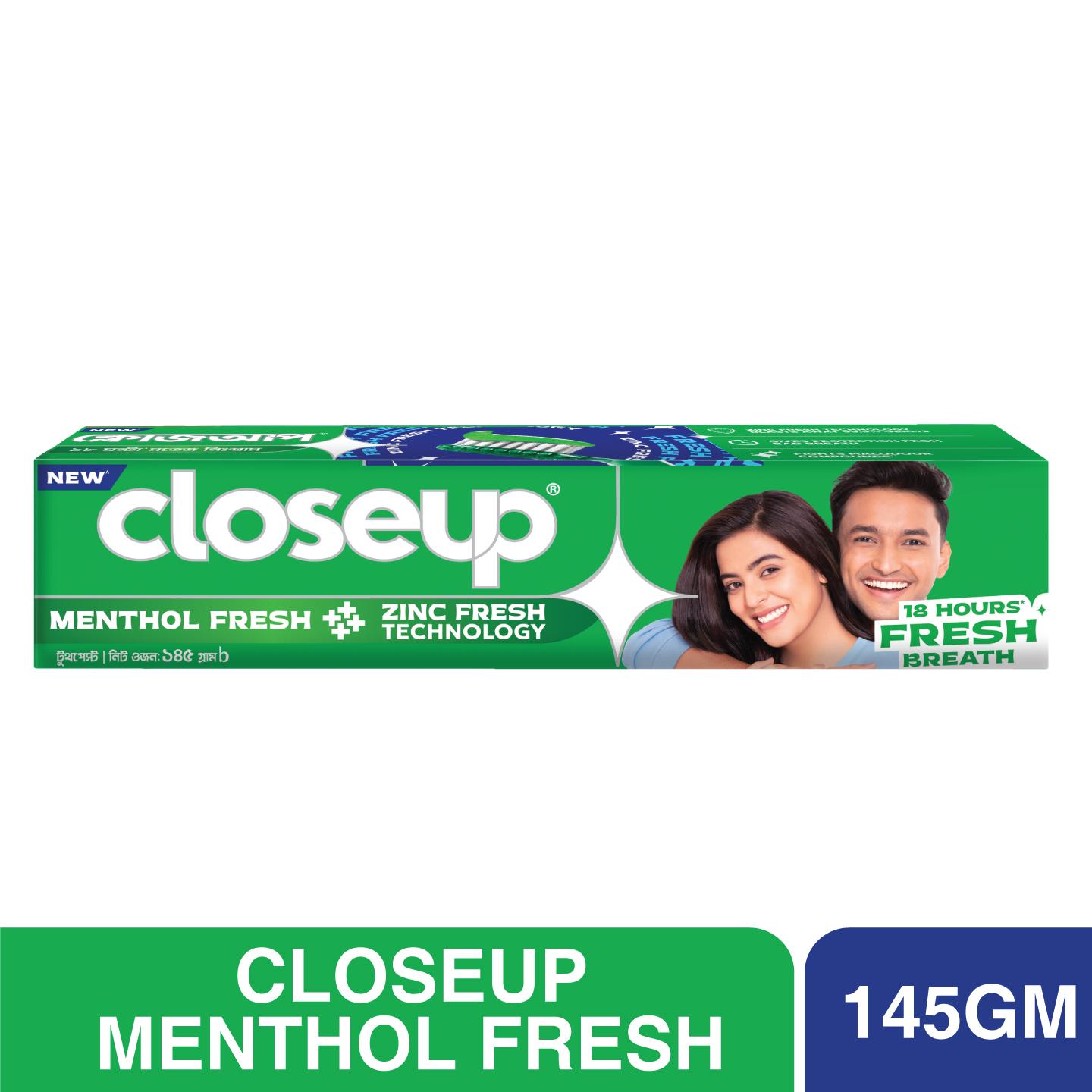 Closeup Menthol fresh- ক্লোজআপ মেনথল ফ্রেশ,নিট ওজন ১৪৫ গ্রাম