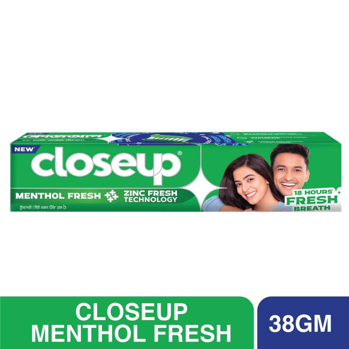 Closeup Menthol fresh- ক্লোজআপ মেনথল ফ্রেশ,নিট ওজন ৩৮ গ্রাম